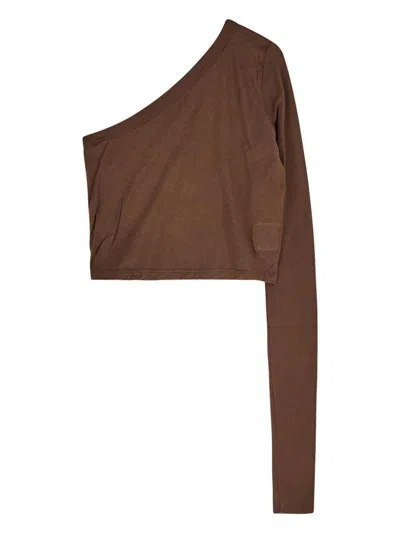 Rick Owens Drkshdw Ziggy Top In Brown