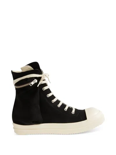 Rick Owens Drkshdw Zip Cargo Sneakers In Black
