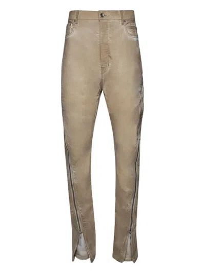 Rick Owens Drkshdw Zip-detail Jeans In Neutrals