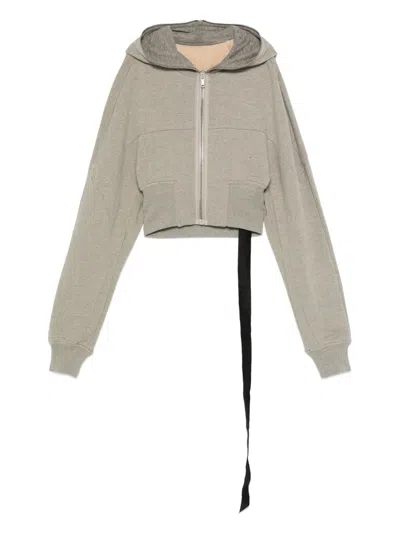 Rick Owens Drkshdw Zip-fastening Hoodie In Gray