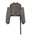 Rick Owens Drkshdw Zip-front Cropped Jacket In Gray