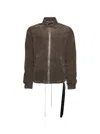 Rick Owens Drkshdw Zip Front Textured Jacket With Side Pockets In Black