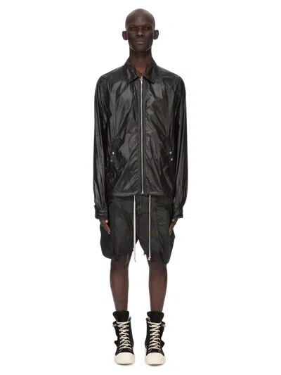Rick Owens Drkshdw Zip Front Jacket In Black
