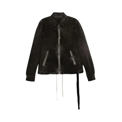 Pre-owned Rick Owens Drkshdw Zip Front Jacket 'dust' | Black | Men's Size Xs
