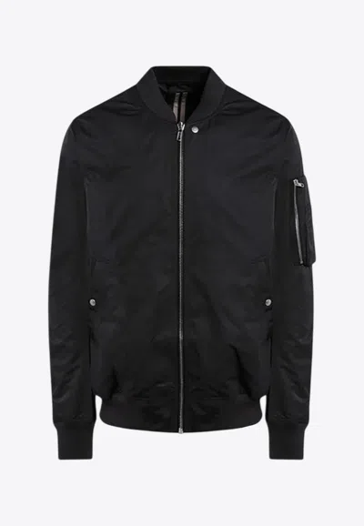 Rick Owens Drkshdw Zip-up Bomber Jacket In Black