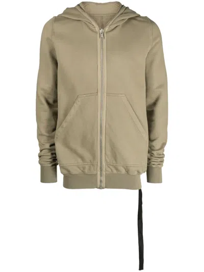 Rick Owens Drkshdw Zip-up Cotton Hoodie In Green