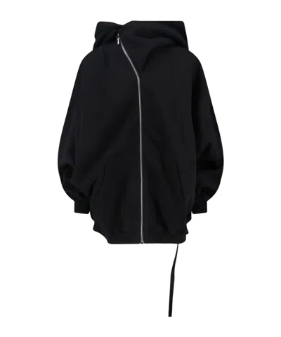 Rick Owens Drkshdw Zip-up Hoodie In Black