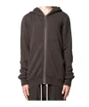 Rick Owens Drkshdw Zip-up Hoodie In Black