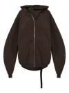Rick Owens Drkshdw Long-sleeved Sweatshirt In Brown