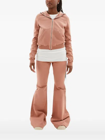 Rick Owens Drkshdw Zip-up Hoodie In Pink