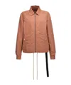 Rick Owens Drkshdw 'adjustable Hem' Snap Button Pockets Jacket In Brown