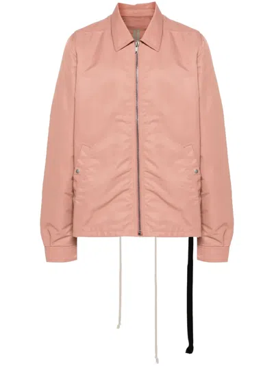 Rick Owens Drkshdw Zip-up Shirt Jacket In Pink