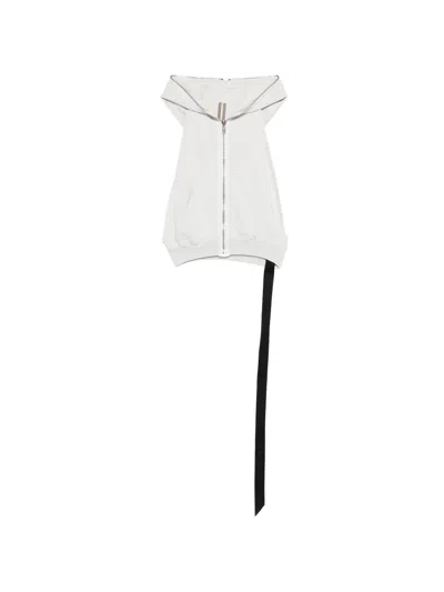 Rick Owens Drkshdw Sleeveless Hoodie In Gray