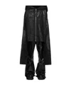 Rick Owens Drkshdw Black Hollywood Gimp Kaftan Denim Jacket In Black