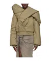 Rick Owens Drkshdw Green Doll Bomber Jacket In Brown