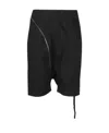 Rick Owens Drkshdw Zipper Shorts In Black