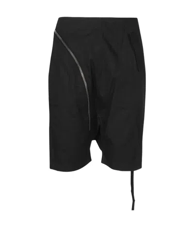 Rick Owens Drkshdw Zipper Shorts In Black