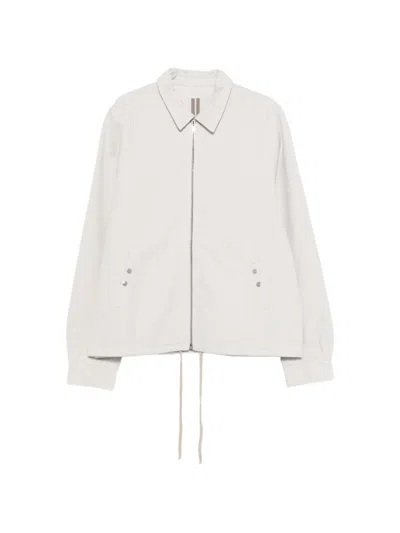 Rick Owens Drkshdw Zip-up Shirt Jacket In White