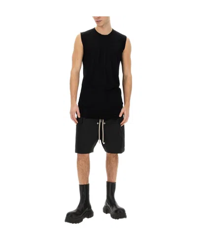 Rick Owens Drop-crotch Bermuda Shorts In Black