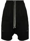 RICK OWENS DROP-CROTCH CARGO SHORTS