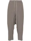 Rick Owens Gray Hollywood Drawstring Astaires Lounge Pants In Grey