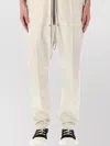 Rick Owens Drop-crotch Elastic Waistband Trousers In White