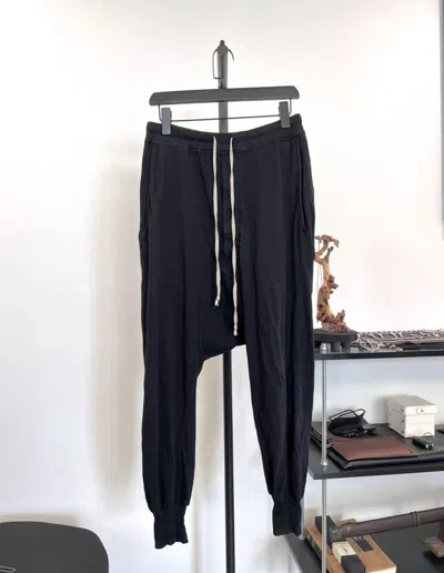Pre-owned Rick Owens Drop-crotch Joggers In Black