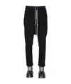 Rick Owens Drop-crotch Track Pants In Black