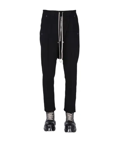 Rick Owens Drop-crotch Track Pants In Black