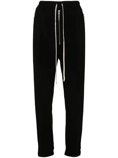 RICK OWENS DROP CROTCH TRACK PANTS