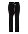 Rick Owens Drop Crotch Track Pants In Black