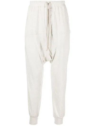 Rick Owens Drop-crotch Track Pants In Grey