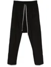 Rick Owens Cropped Drop-crotch Trousers In Black