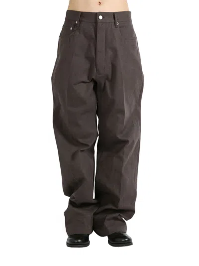 Rick Owens Drop-crotch Trousers In Brown