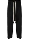 Rick Owens Drop-crotch Virgin-wool Trousers In Black