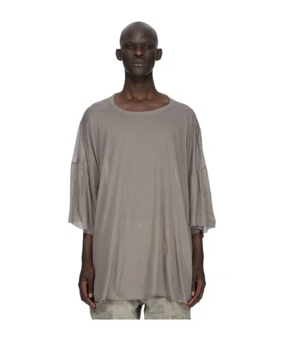 Rick Owens Drop-shoulder Organic Cotton T-shirt In Brown