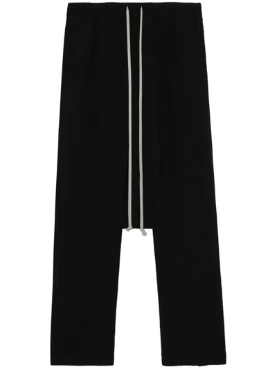 Rick Owens Drop-crotch Cropped Trousers In Black