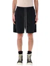 Rick Owens Dropped Crotch Black Boxers With Elastic Waistband In Black