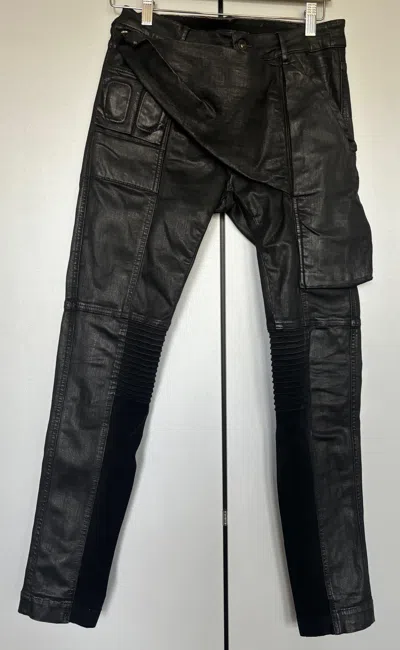 Pre-owned Rick Owens Ds Pants Wax Black Size 30