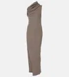 Rick Owens One-shoulder Maxi Dress In Dust