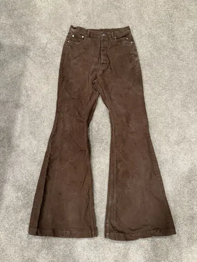 Pre-owned Rick Owens Dust Bolan Bootcut Jeans Size 31 In Brown