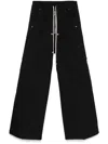 Rick Owens Dust Cotton Cargobelas In Black