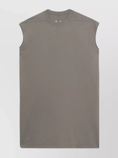 Rick Owens Dust Cotton Sleeveless T-shirt In Brown