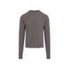 Rick Owens Gray Hollywood Round Neck Sweater