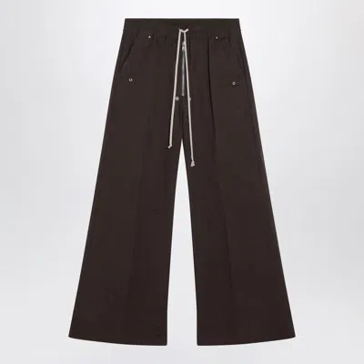 RICK OWENS RICK OWENS  DUST GREY WIDE BELA COTTON TROUSERS