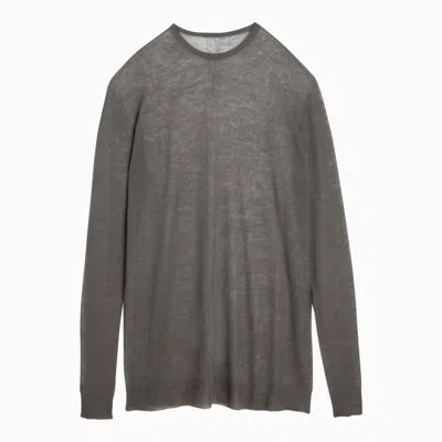 Rick Owens Dust Semi-transparent Sweater In Gray