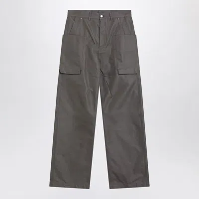 Rick Owens Dustcolored Cottonblend Trousers In Gray