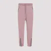 Rick Owens Pink Cotton Track Trousers For Men In Ss24 In Pink & Purple