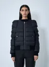 Rick Owens Duvet Bomber Coat In Blue