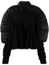 Rick Owens Quilted Shell And Wool Down Jacket In Black